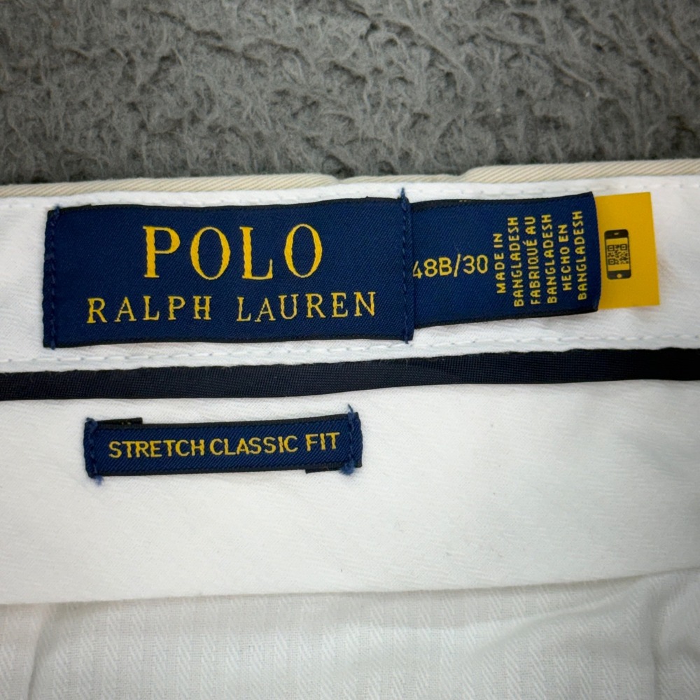 Polo Ralph Lauren Chinos Mens 48B/30 Tan Khaki Stretch Classic Fit Pants - Picture 2 of 10